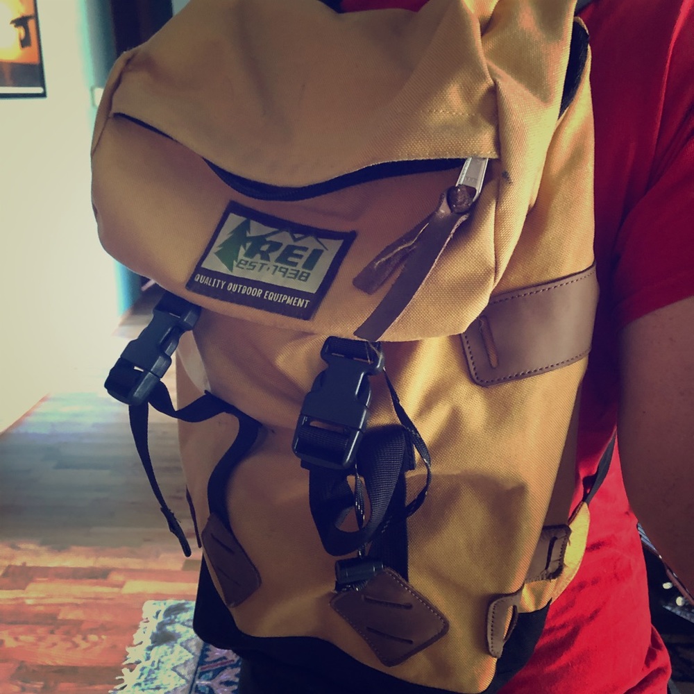 REI brand Rucksack—Mustard Yellow
